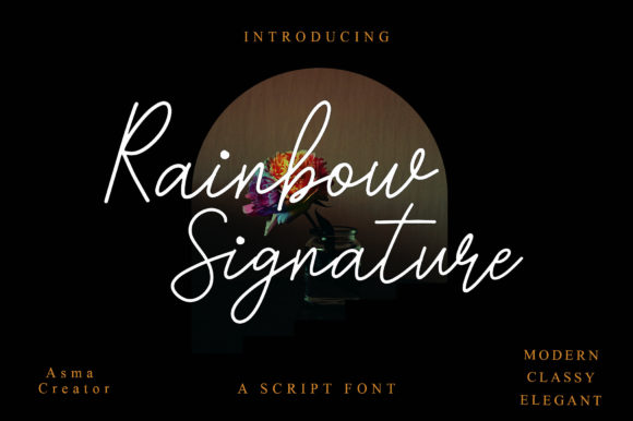 Rainbow Signature Font