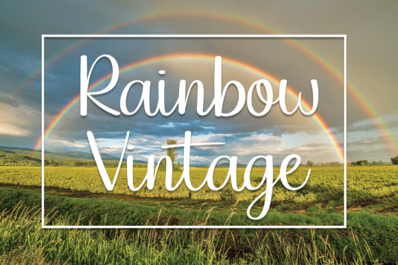 Rainbow Vintage Font Poster 1