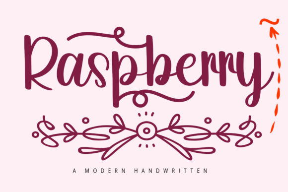 Raspberry Font Poster 1