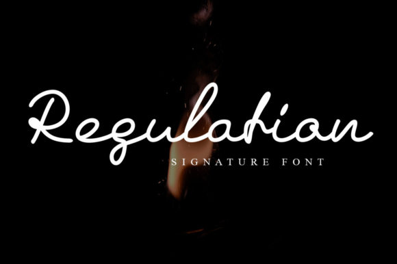 Regulation Signature Font