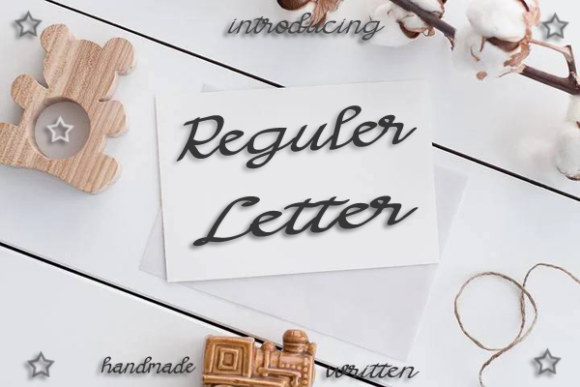 Reguler Letter Font Poster 1