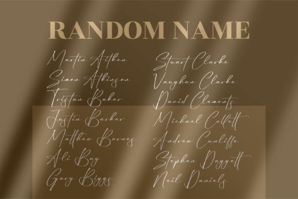 Reltinatha Signature Font Poster 4