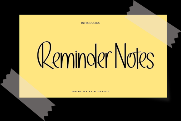 Reminder Notes Font