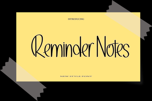 Reminder Notes Font Poster 1