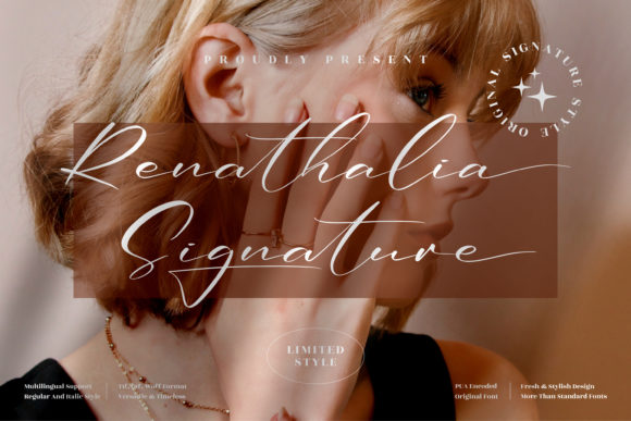 Renathalia Signature Font Poster 1