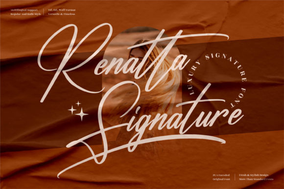 Renatta Signature Font Poster 1