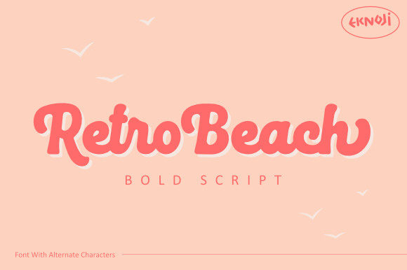 Retro Beach Font Poster 1