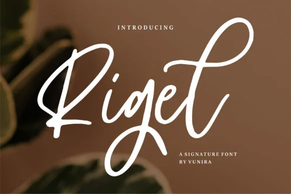 Rigel Font Rigel Font Poster 1