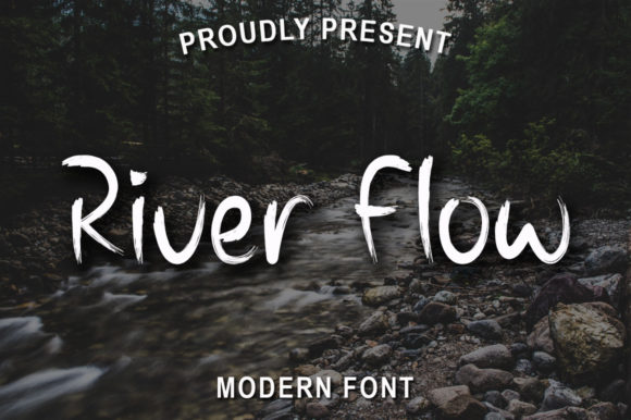 River Flow Font Poster 1