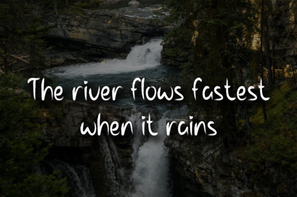 River Flow Font Poster 2