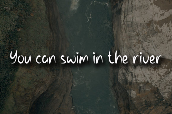River Flow Font Poster 3
