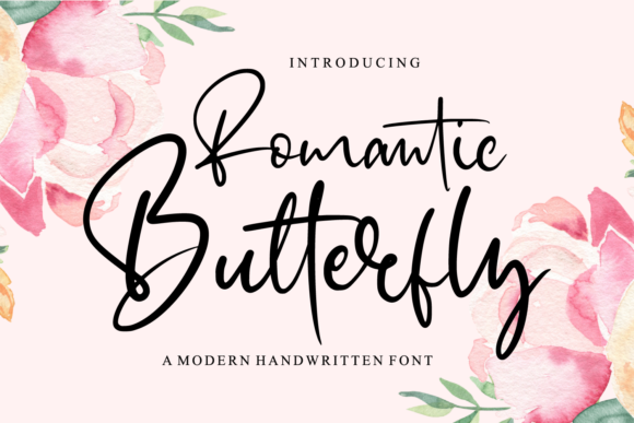 Romantic Butterfly Font Poster 1