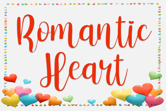 Romantic Heart Font Poster 1