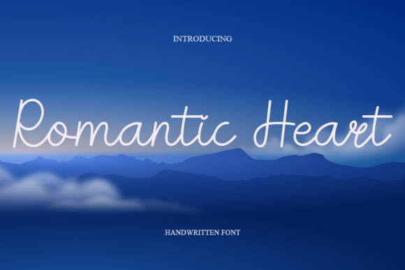 Romantic Heart Font Poster 1