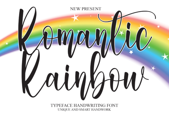 Romantic Rainbow Font Poster 1