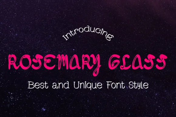 Rosemary Glass Font Rosemary Glass Font Poster 1