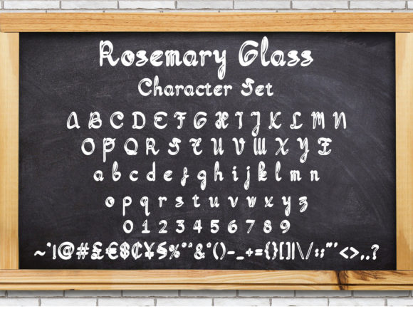 Rosemary Glass Font Poster 6