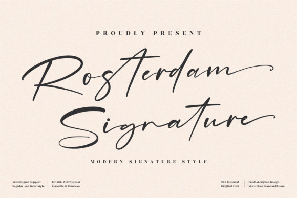 Rosterdam Signature Font