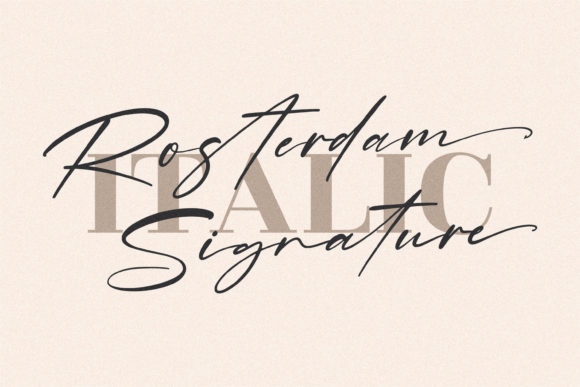 Rosterdam Signature Font Poster 2