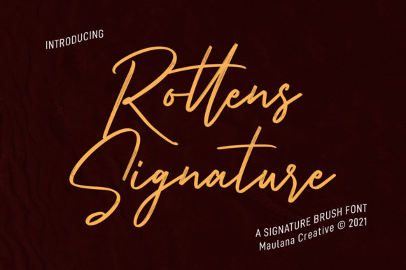 Rottens Signature Font Poster 1