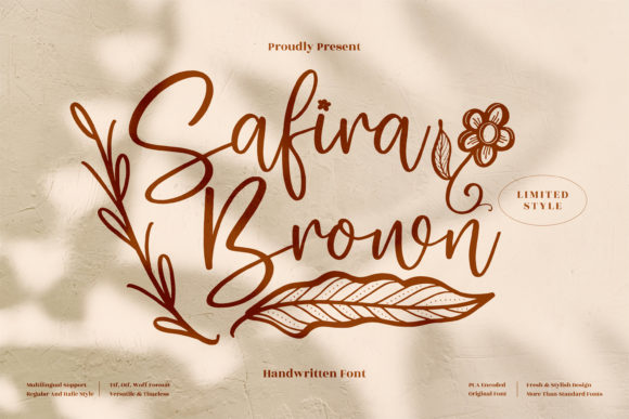 Safira Brown Font Poster 1