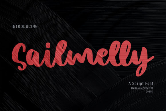 Sailmelly Script Font Poster 1