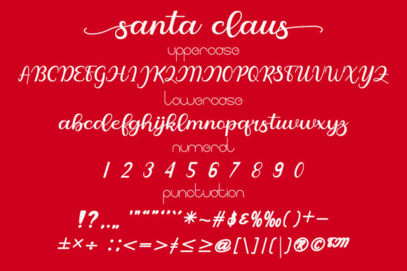 Santa Claus Font Poster 5
