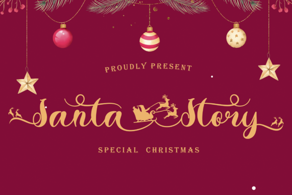 Santa Story Font Santa Story Font Poster 1