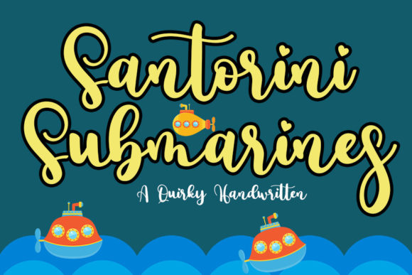 Santorini Submarines Font Poster 1