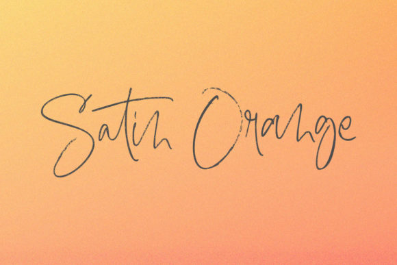 Satin Orange Font