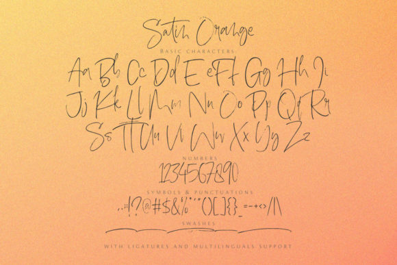 Satin Orange Font Poster 5