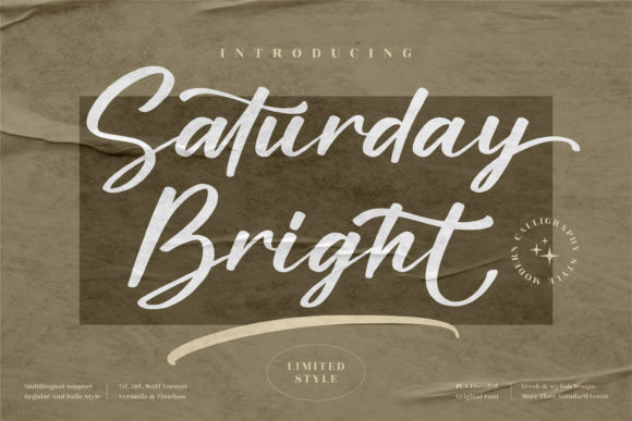 Saturday Bright Font Poster 1
