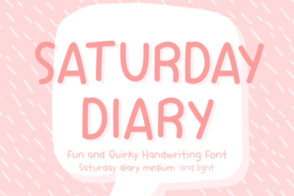 Saturday Diary Font