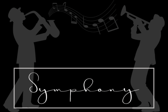 Saxophone Signature Font Poster 2