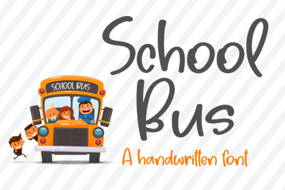 School Bus Font Poster 1