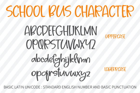 School Bus Font Poster 2