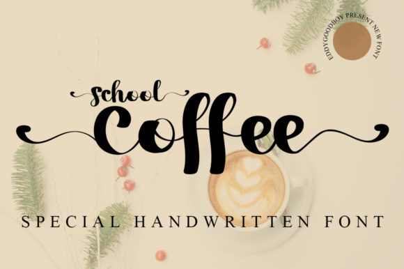 School Coffee Font Poster 1