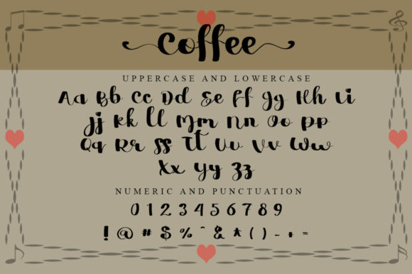 School Coffee Font Poster 5