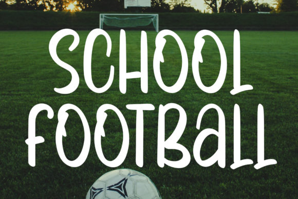 School Football Font