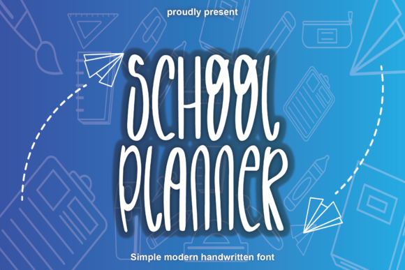 School Planner Font Poster 1