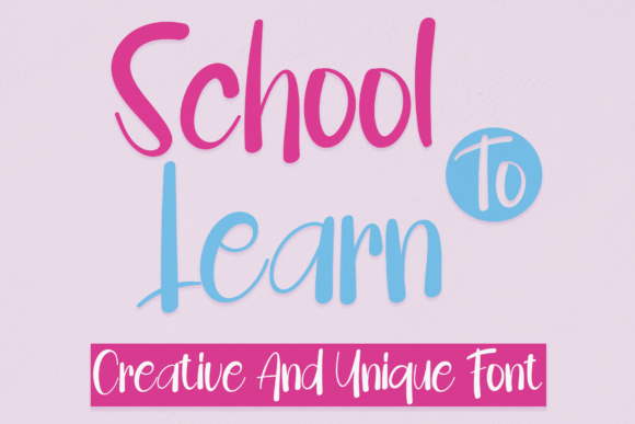 School to Learn Font Poster 1