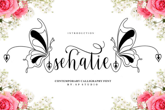 Sehatie Script Font Poster 1