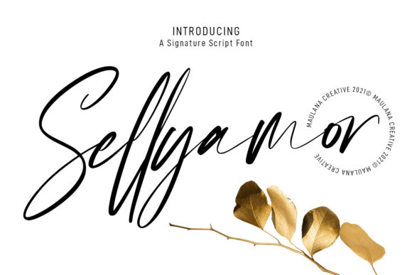 Sellyamor Script Font Poster 1