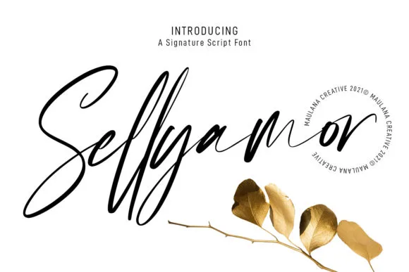 Sellyamor Script Font Sellyamor Script Font Poster 1