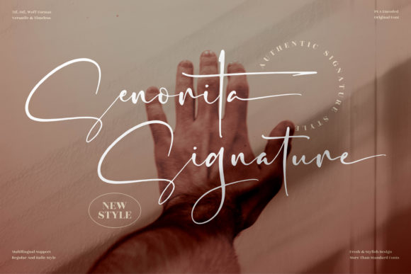 Senorita Signature Font Poster 1