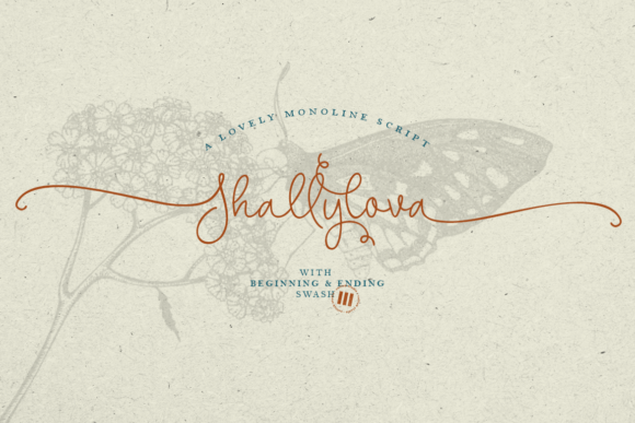 Shallylova Font Shallylova Font Poster 1