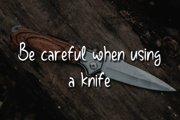 Sharp Knife Font Poster 4