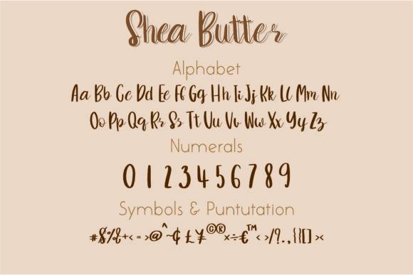 Shea Butter Font Poster 2