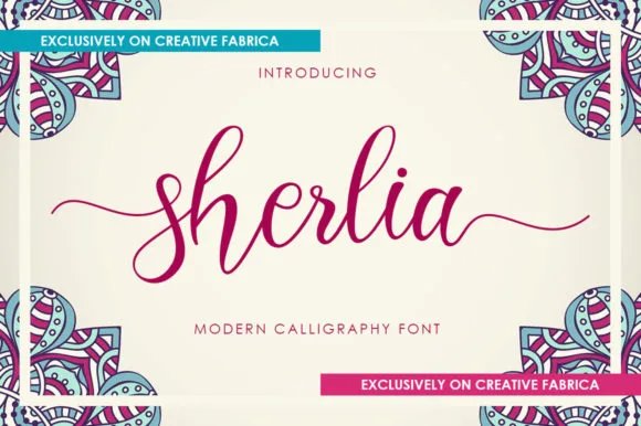 Sherlia Script Font Sherlia Script Font Poster 1