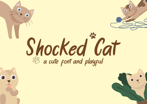 Shocked Cat Font Poster 1